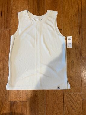 abercrombie kids White Mesh Sleeveless Tank